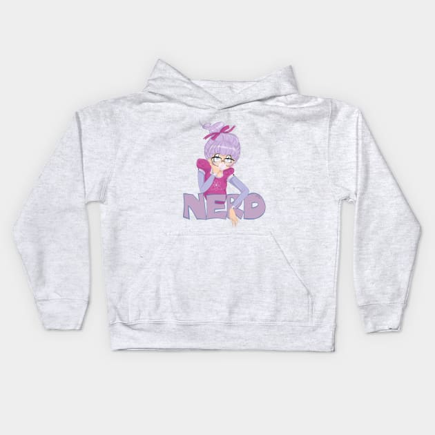 Shy Violet is a nerd Kids Hoodie by happycyn